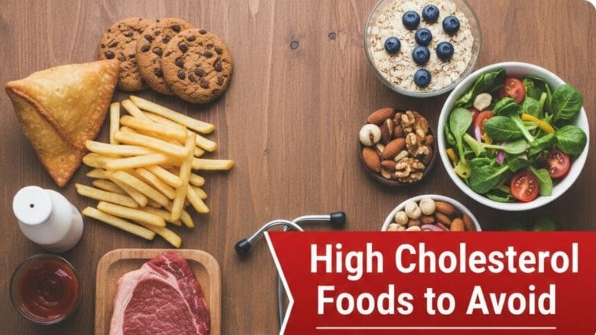 બેડ કોલેસ્ટ્રોલ ઘટાડવા અને હાર્ટ એટેકથી બચવા આ ૪ ખોરાકથી દૂર રહો. જાણો કઈ વસ્તુઓ ધમનીઓમાં બ્લોકેજ વધારે છે અને નિષ્ણાતોની હૃદય સુરક્ષા માટેની ખાસ સલાહ.