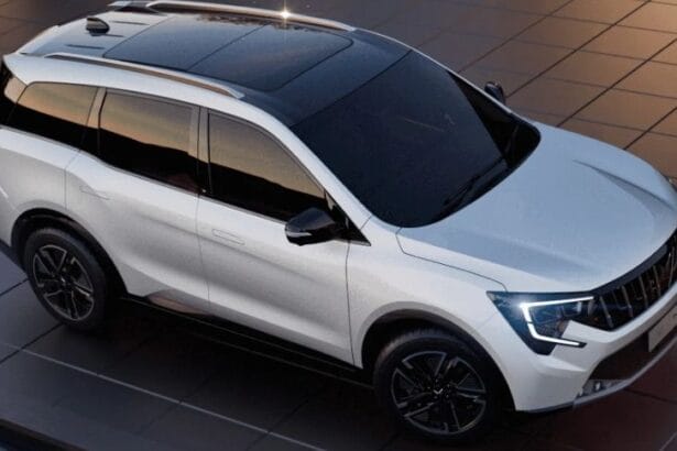 The newly launched Mahindra XUV 7XO luxury SUV parked in a scenic location highlighting its modern design and advanced features.